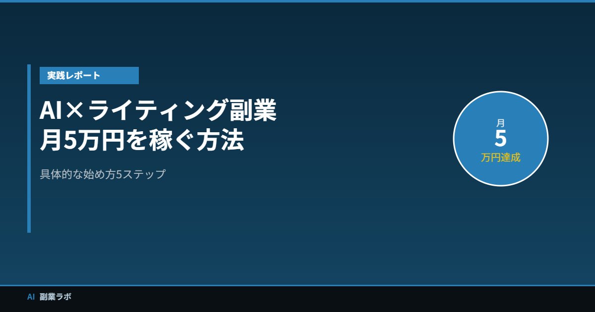 AIライティング副業